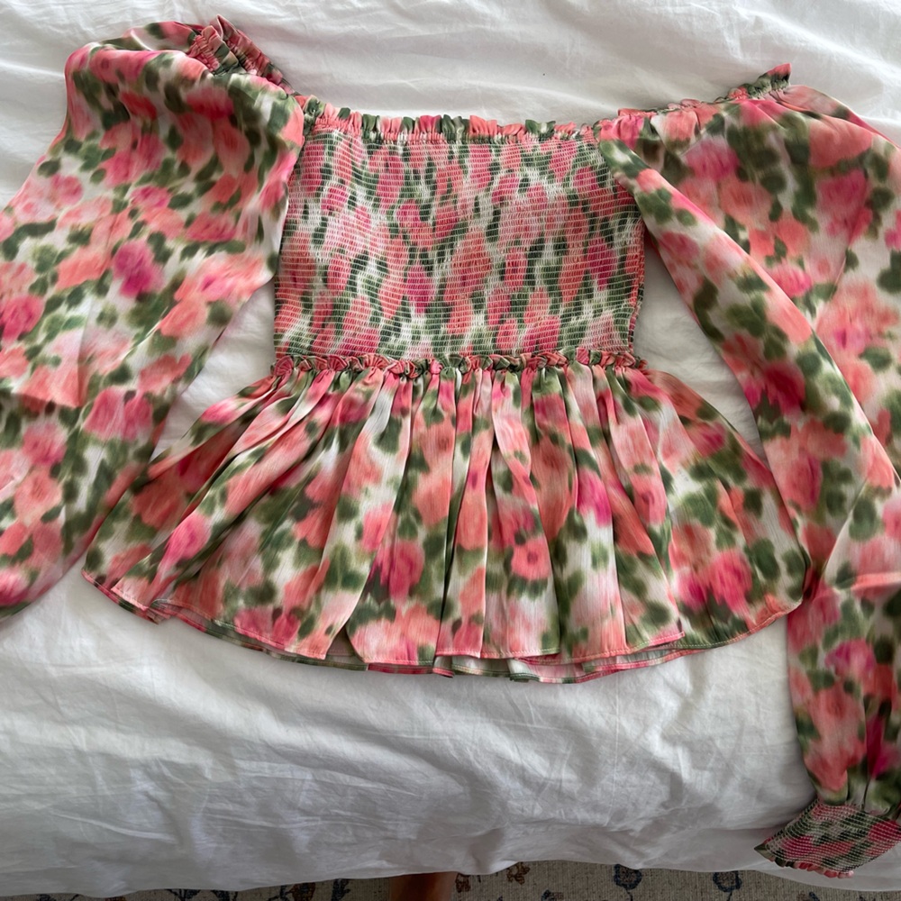 Rachel Parcell Smocked Blouse tags still attached